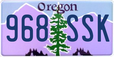 OR license plate 968SSK