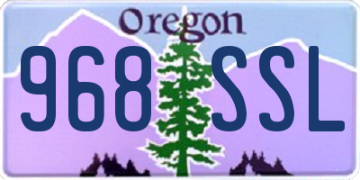 OR license plate 968SSL