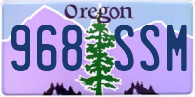 OR license plate 968SSM