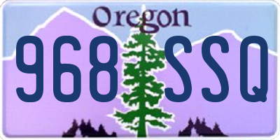 OR license plate 968SSQ