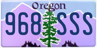 OR license plate 968SSS