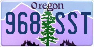 OR license plate 968SST