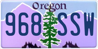 OR license plate 968SSW