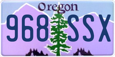 OR license plate 968SSX