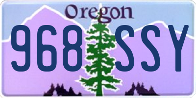 OR license plate 968SSY