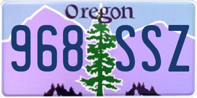 OR license plate 968SSZ