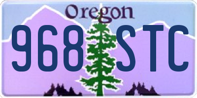 OR license plate 968STC