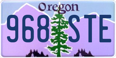 OR license plate 968STE