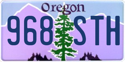 OR license plate 968STH