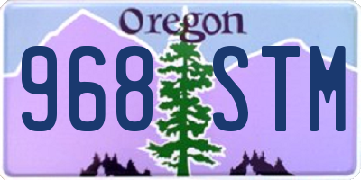 OR license plate 968STM