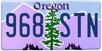 OR license plate 968STN