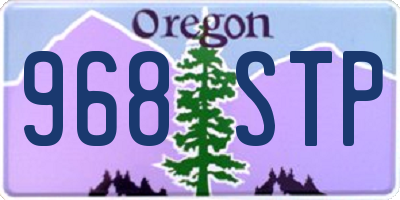 OR license plate 968STP