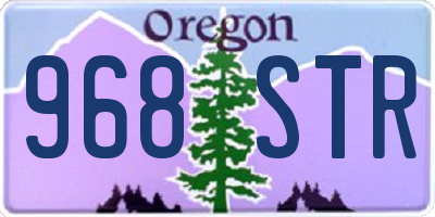 OR license plate 968STR