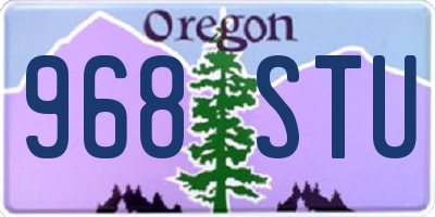 OR license plate 968STU