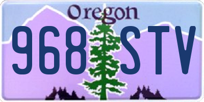 OR license plate 968STV