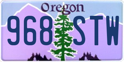 OR license plate 968STW