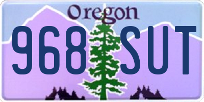 OR license plate 968SUT