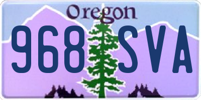 OR license plate 968SVA