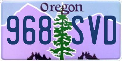 OR license plate 968SVD