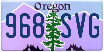OR license plate 968SVG