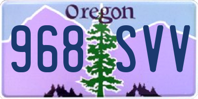 OR license plate 968SVV