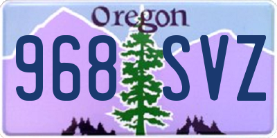 OR license plate 968SVZ