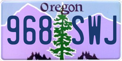 OR license plate 968SWJ