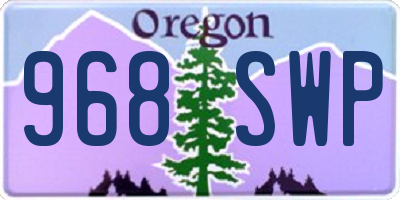 OR license plate 968SWP