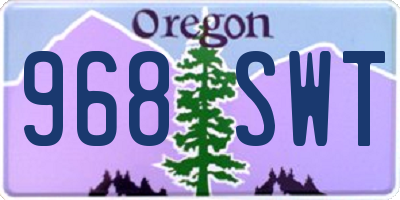 OR license plate 968SWT