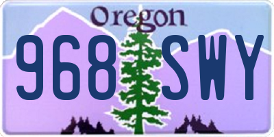 OR license plate 968SWY