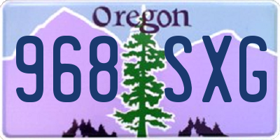 OR license plate 968SXG