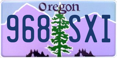 OR license plate 968SXI