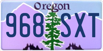 OR license plate 968SXT
