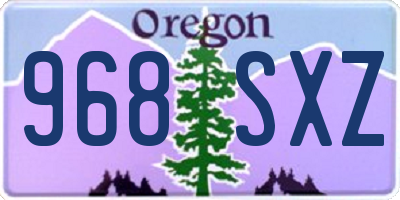 OR license plate 968SXZ