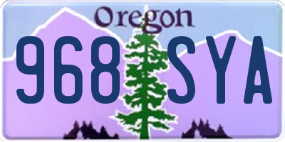 OR license plate 968SYA