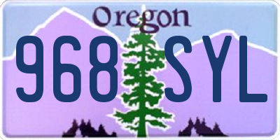 OR license plate 968SYL