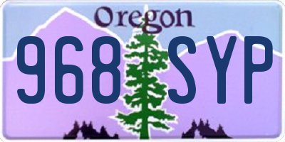 OR license plate 968SYP