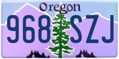 OR license plate 968SZJ