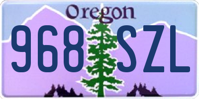 OR license plate 968SZL