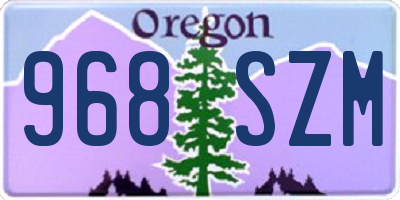 OR license plate 968SZM