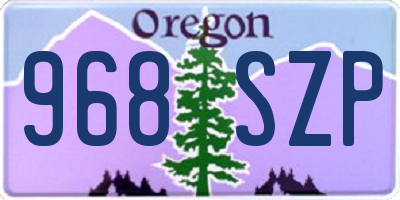 OR license plate 968SZP