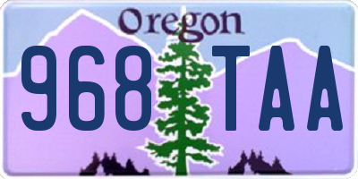 OR license plate 968TAA
