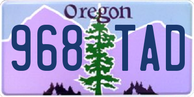 OR license plate 968TAD