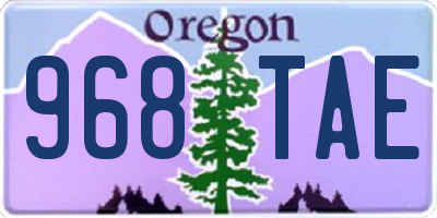 OR license plate 968TAE