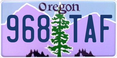 OR license plate 968TAF