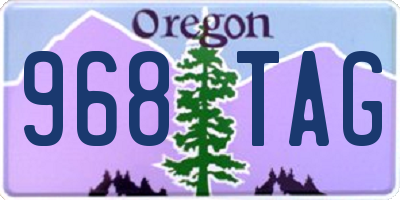 OR license plate 968TAG