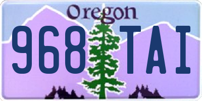 OR license plate 968TAI