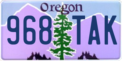 OR license plate 968TAK