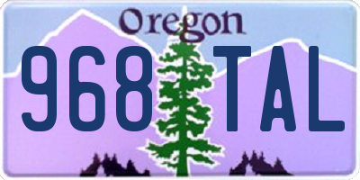OR license plate 968TAL