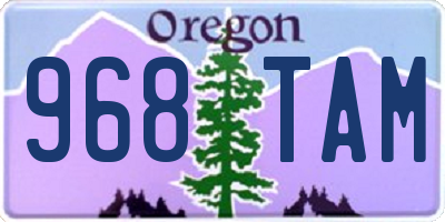 OR license plate 968TAM